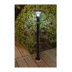 Lampadaire solaire galix g4595c - tres clairant - inox avec dtecteur - h93 cm - 1000 lumens