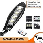 Lampadaire solaire led 5000w 8000mah am�lior�, lampadaire solaire ext�rieur �tanche avec angle r�glable ...