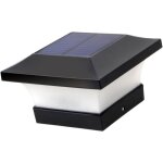 Lampadaire solaire � led �tanche lumi�re de jardin � �nergie solaire �clairage ext�rieur pour piliers ...