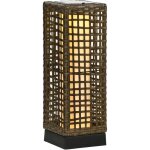 Lampadaire solaire led style exotique h. 46 cm résine tressée aspect rotin naturel Lampadaire solaire led style exotique h. 46 cm résine tressée aspect rotin naturel