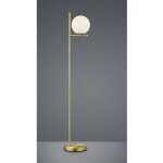 Lampadaire sph�re verre blanc laiton h150 cm pure trio lighting