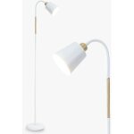 Lampadaire sur pied blanc anten vili pivot douille e27 max. 60w lampe de canap� moderne en m�tal avec ...
