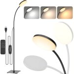 Lampadaire led salon sur pied avec col flexible, lampes de lecture led, 10 niveaux luminosité &3 tons ... Lampadaire led salon sur pied avec col flexible, lampes de lecture led, 10 niveaux luminosité &3 tons ...