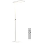 Lampadaire sur pied salon - homcom - led dimmable - spectre complet pour le soin des yeux - m�tal - 60 ...