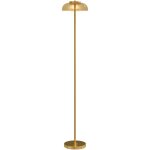 Lampadaire sur pied de salon - homcom - lumire chaude 3000 k et abat - jour en verre - mtal - 25x134cm ...