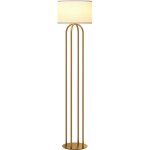 Lampadaire sur pied de salon, lampe sur pied avec abat - jour en lin et interrupteur � pied, � 38 x 161 ...