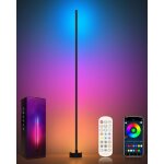 Lampadaire sur pied salon, lampadaire led d'angle rgb avec contr�le app et t�l�commande, synchronisation ...