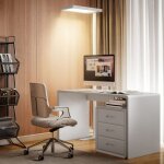 Lampadaire sur pied salon led dimmable spectre complet pour le soin des yeux t�l�commande 60 x 32 x 196 ...