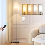 Lampadaire sur pied salon, moderne lampadaire � intensit� variable avec t�l�commande, 4 temp�ratures ...