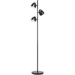 Lampadaire sur pied salon style industriel 3 abat - jours orientables en acier 38 x 28 x 169 cm noir