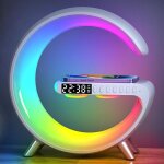 Lampe d?ambiance 3 - en - 1, r�veil lumineux, haut - parleur bluetooth, chargeur sans fil & lumi�re led ...