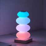 Lampe d'ambiance rgb avec variateur tactile, lampe de table led moderne 3000k + 16 couleurs changeantes, ...