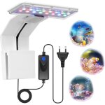 Lampe aquarium, 9w 600lm eclairage tricolore lampe � pince pour aquarium, 16 perles de lampe led led ...