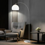 Lampe � arc lampadaire avec pied en marbre lampe � arc avec fonction t�lescopique blanc, r�glable en ...