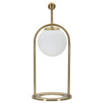 Lampe � poser arc  luci  50cm blanc & or