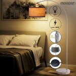 Lampe � arc moderne socle en marbre abat - jour r�glable 150 - 175 cm lampadaire sur pied design classique ...