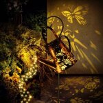 Lampe arrosoir solaire, arrosoir solaire avec guirlande, lampes en m�tal imperm�able � l'eau avec support, ...