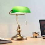 Lampe de banquier verte avec interrupteur pour ampoule e27 garantie 5 ans - silamp