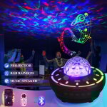 Lampe bluetooth 11w avec projection sonore, lampe colore 2400 mah avec effet ciel toil, rechargeable ...