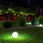 Lampe boule ext�rieure 20 cm ? lumi�re douce pour jardin et terrasse