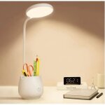 Lampe de bureau pour dortoir de bureau � domicile, petite lampe de bureau led rechargeable avec support ...