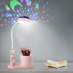 Lampe de bureau enfant - lampe de chevet avec porte - stylo - ciel avec changement de couleur automatique ...