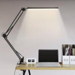 Lampe de bureau led architecte, 14w pliable avec pince, 10 niveaux de luminosit x 3 modes de couleur, ...