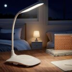 Lampe de bureau led blanche avec commande tactile et variateur, mesurant 12, 51027, 5 cm, adapt�e aux ...