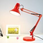 Lampe de bureau led avec protection oculaire, lampe de table d'architecte en mtal, bras pivotant rglable ...