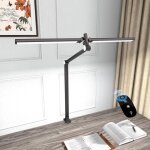 Lampe de bureau led puissante, 24w 84cm lumiere bureau ultra longue � double source lumineuse �clairage, ...