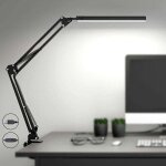 Lampe de bureau led puissante avec clip - protection des yeux lampe led - 3 modes d'clairage x 10 niveaux ...