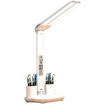 Lampe de bureau led usb dimmable touch lampe de table pliable avec calendrier temp�rature horloge veilleuse ...