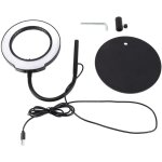 Lampe de bureau avec loupe 10x et led, lampe loupe sur pied 2 - en - 1 avec base et pince, 360� flexible ...