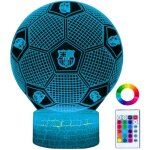 Lampe de bureau de nuit pour enfants fc barcelone football herb 16 led 3d + t�l�commande
