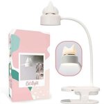 Lampe de bureau  pince, clip lampe flexible avec veilleuse chat, liseuse  pince, blanc - lgre & pratique ...