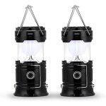 Lampe de camping � led, prise et rechargeable solaire, avec batterie externe, �tanche et coupe - vent, ...
