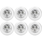 Lampe � capteur led, 6 pcs tap led lights sensory, lampes de placard � charni�re hydraulique aliment�es ...