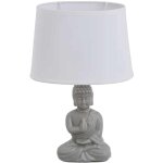 Lampe c�ramique bouddha gris 34 cm