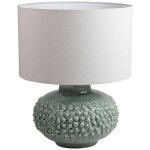 Lampe c�ramique prasline verte 42x57cm