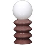 Lampe  poser cramique terracotta abat - jour globe (h41cm) sur piles