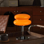 Lampe champignon orange, lampe moderne du milieu du si�cle pour table de chevet, �clairage d'ambiance ...