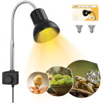 Lampe chauffante 25 w avec support, lampe chauffante uva / uvb avec pince rotative � 360� et adaptateur ...