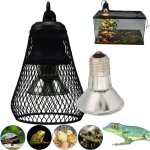 Lampe chauffante uva / uvb 50 w pour terrarium de reptiles (l�zards, serpents, tortues) avec abat - jour ...