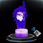 Lampe de chevet 3d led corse corsica, veilleuse changement couleurs, lampe tactile bureau chambre, id�e ...