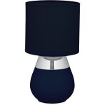 Lampe de chevet, abat - jour, douille e14, câble, h x d : 32 x 18 cm, pour la chambre, bleu et argenté ... Lampe de chevet, abat - jour, douille e14, câble, h x d : 32 x 18 cm, pour la chambre, bleu et argenté ...