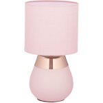 Lampe de chevet, abat - jour, douille e14, câble, h x d : 32 x 18 cm, pour la chambre, rose et cuivre ... Lampe de chevet, abat - jour, douille e14, câble, h x d : 32 x 18 cm, pour la chambre, rose et cuivre ...