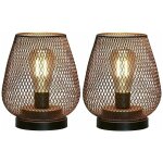 Lampe de chevet design pile lampes de table d'extrieur ensemble de 2 lampes de table  cage en mtal ...