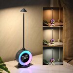 Lampe de chevet � led avec touch dimmable lampe de table lampe de nuit avec horloge / r�veil / r�veil ...