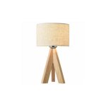 Lampe de chevet mdivale, petite lampe de table trpied avec abat - jour en lin, convient aux chambres ...