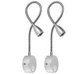 Lampe chevet murale 2 pack lumi�res applique liseuse led col de cygne lumi�re 3w, 3000k blanc chaud lampe ...